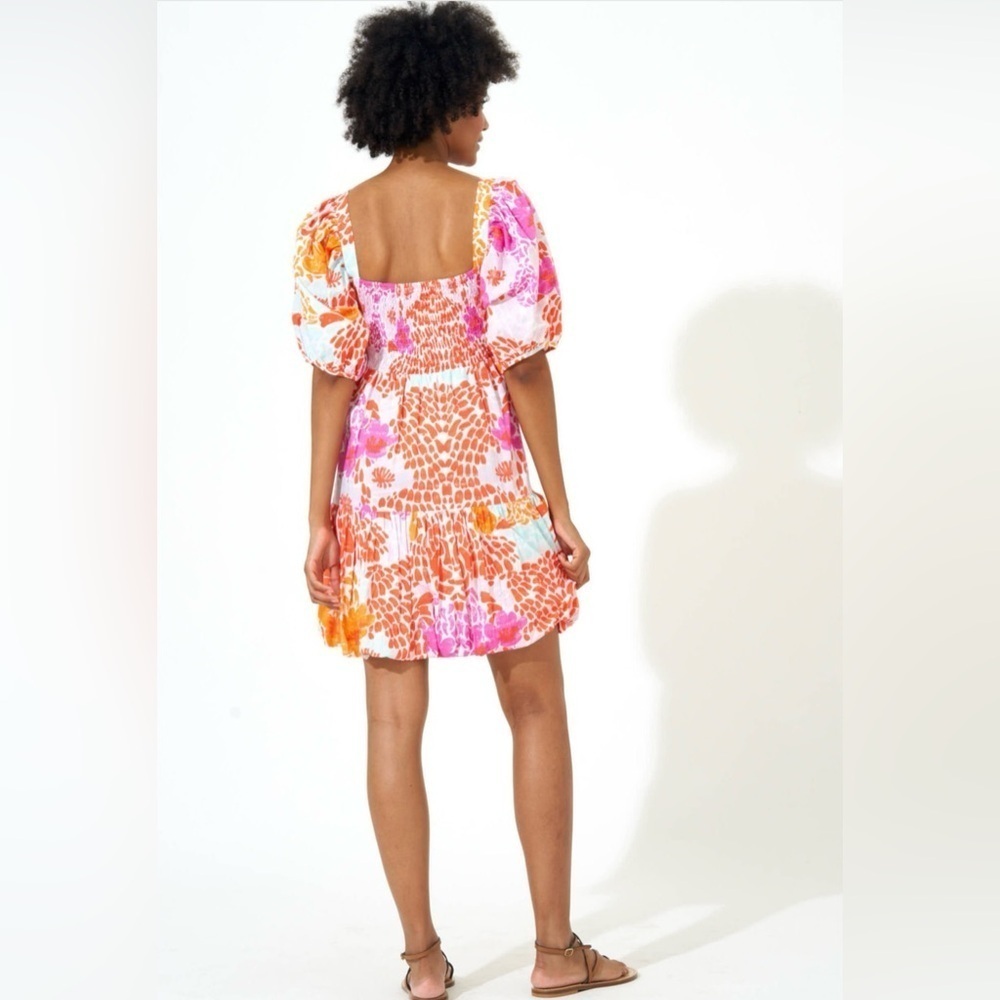 Oliphant Bubble Mini Dress Antigua Orange & Pink, XXS, NWT - Picture 3 of 4
